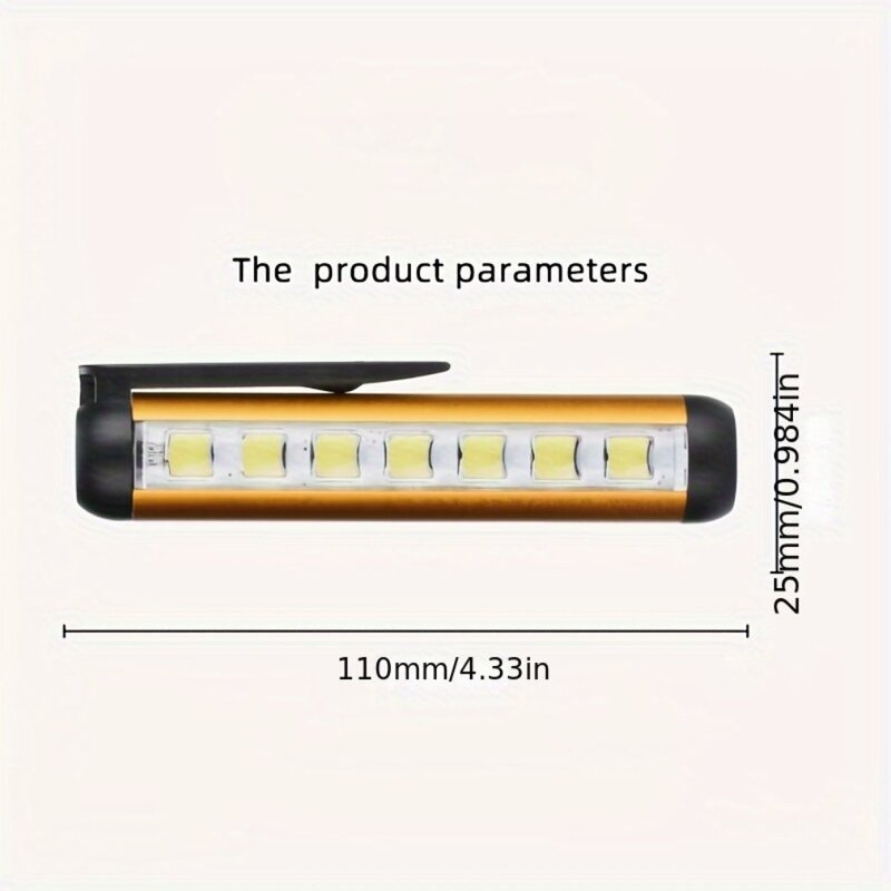 Lekka kieszonkowe z podświetleniem LED nowy długopis latarka kieszonkowa mała Mini latarka z klipsem do biwakowania na zewnątrz w nagłych wypadkach