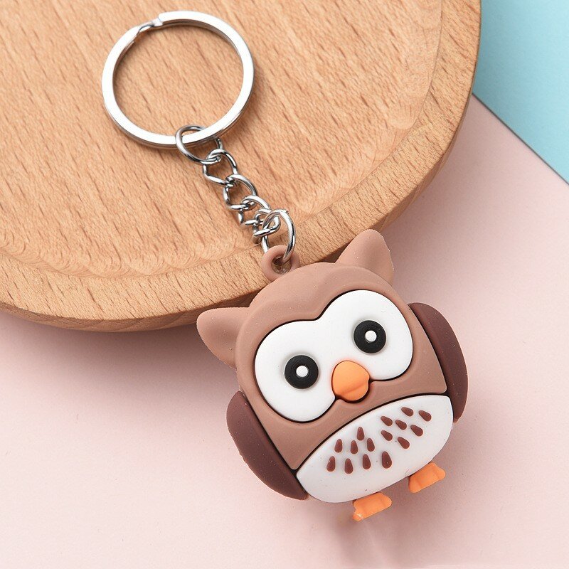 New Cartoon Owl Key Chain Pendant Small Animal Key Chain Car Key Chain Activity Small Gift Accessories