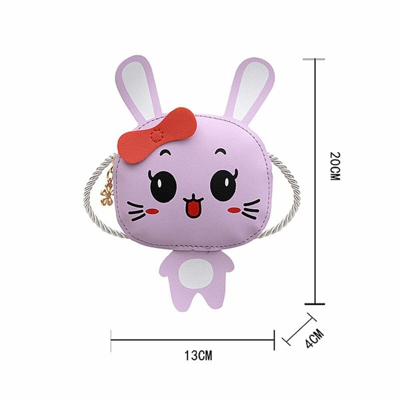 PU Leather Shoulder Bag Cute Small Rabbit Crossbody Bag Coin Purse Kids Girls