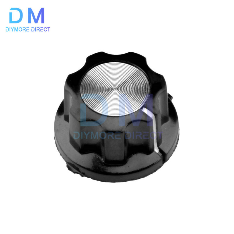 Perilla de potenciómetro de aleación de aluminio, perilla de Control de volumen, interruptor de rotación de sombrero para eje de rollo de 6mm/eje D