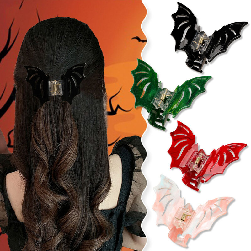 New Bat Hair Claw Halloween Hair Clip Funny Crab Hair Clip for Girl Hair Shark clip Fashion Claw Clip Hair Accessories for Women