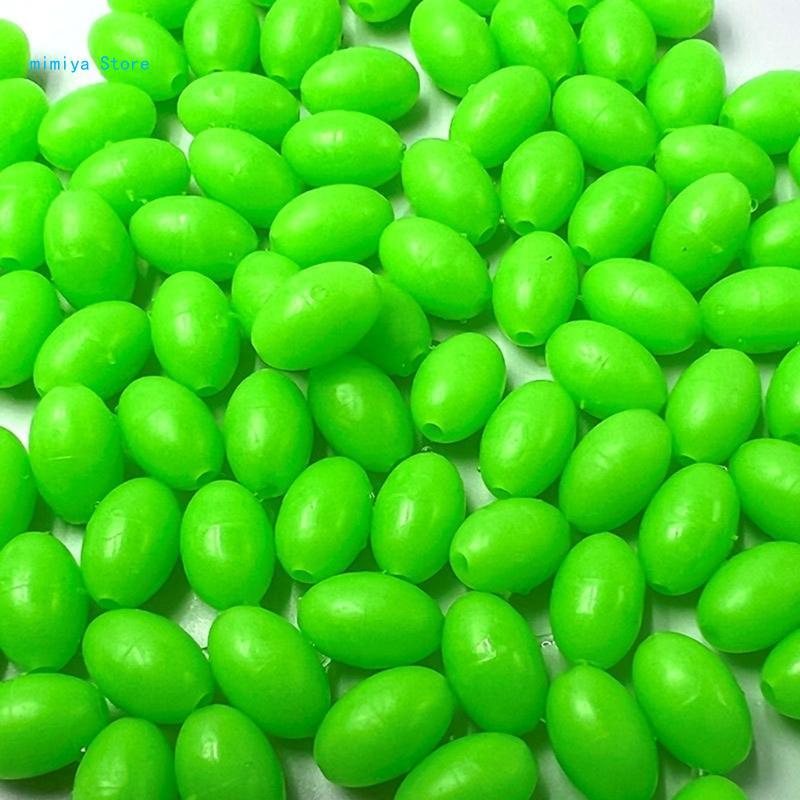 Bolas de plástico verde que brillan intensamente Tapones de noche Cuentas de fregadero que brillan intensamente Señuelos Tackle