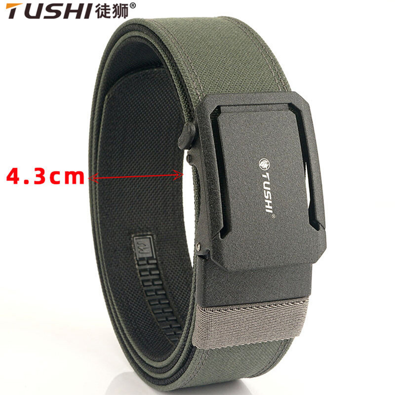 TUSHI 1.7 inch Army Tactical Belt Quick Release Military Airsoft Training Molle Belt Outdoor Shooting Hiking Hunting Sports Belt