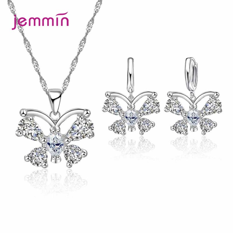 0.01USD Super Deal Genuine 925 Streling Silver Jewelry Sets Women Girls Wedding Party Fine Jewelry Accessory Multiple Style