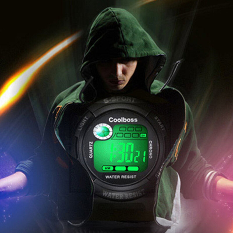 Montre électronique pour garçons filles enfants cadran lumineux militaire Sport montres pour enfants étanche multi-fonction montre numérique