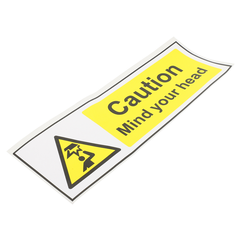 Be Careful Head Stickers Low Overhead Clearance Sign Applique Self Adhesive Warning Pvc Decal