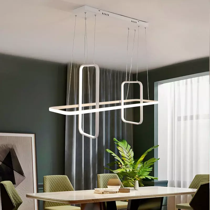 Candelabros nórdicos modernos, lámparas colgantes de aluminio, negro mate, dorado y blanco, accesorios de iluminación para comedor y dormitorio