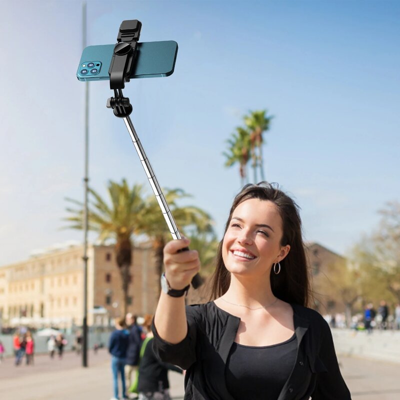 Tragbare 41 Zoll Selfie Stick Telefon Stativ mit Wireless Remote Erweiterbar Stativ 360 Rotation Kompatibel mit iPhone
