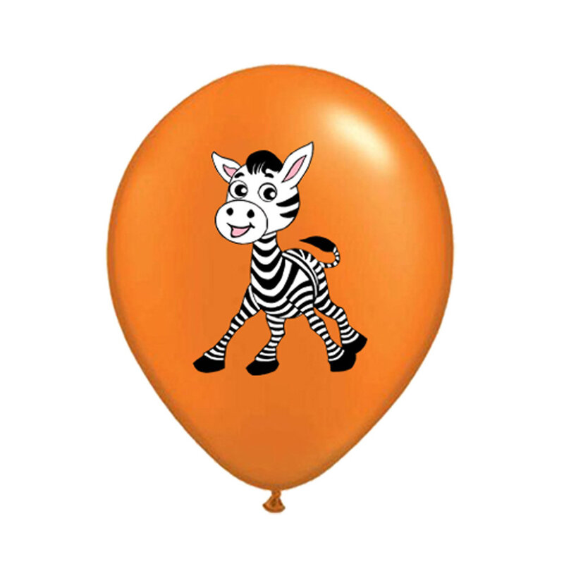 Animais Látex Hélio Balões para Crianças, Selva e Safari Party Supplies, Decorações de Aniversário, Baby Shower Air Ball, 10PCs, 12in