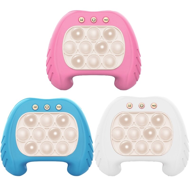 Handheld Game Console Light Up Quick Push Sensory Fidgets Toy Push Puzzle Game Machine Adult Child Stress Reliever Toy