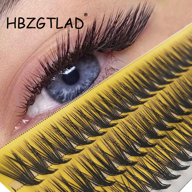 HBZGTLAD-Natural Mink Cílios Extensão, Super Cluster, cílios individuais, Ferramentas de maquiagem, Cilias Volume, L Curl, Novo, 20D