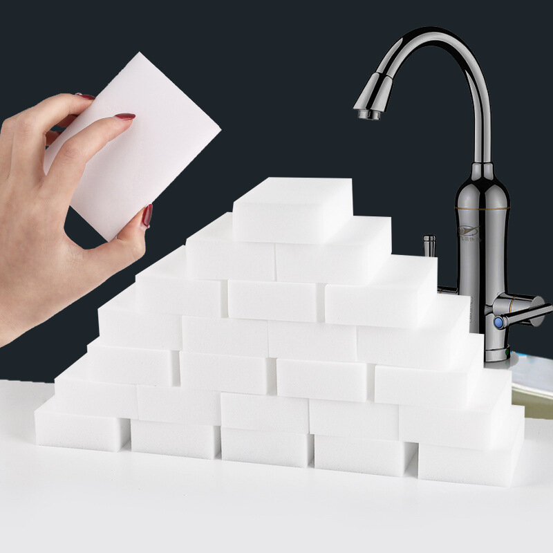 Melamina Esponja White Magic Eraser, Esponjas De Limpeza Ferramentas, Cozinha, Banheiro, Escritório, 100x60x10mm, 100Pcs por lote