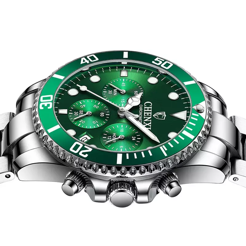 Часы наручные мужские зеленые водонепроницаемые, модные повседневные деловые роскошные, классический дизайн, подарок для мужчин