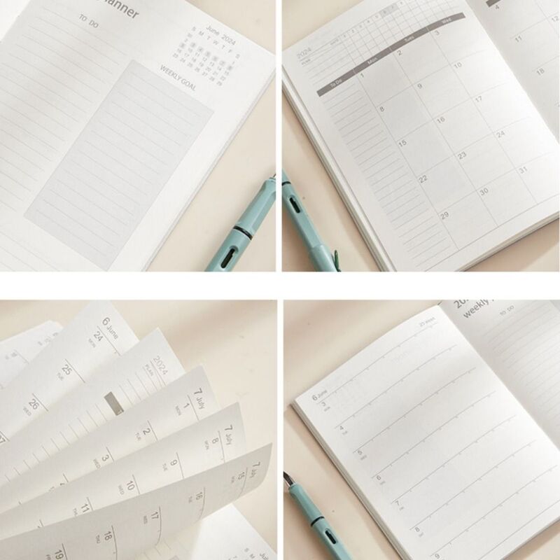 Robienie notatek w języku angielskim program 2024 A5 notatnik pamiętnik notatnik Do zrobienia lista 12 miesięcy planisty programu dziennika notatnika