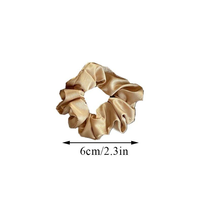 3Pcs/set Silk Satin Hair Bands Women Solid Color Scrunchies Girls Hair Accessories Summer Rubber Bands Hair Ties Ropes Hairband