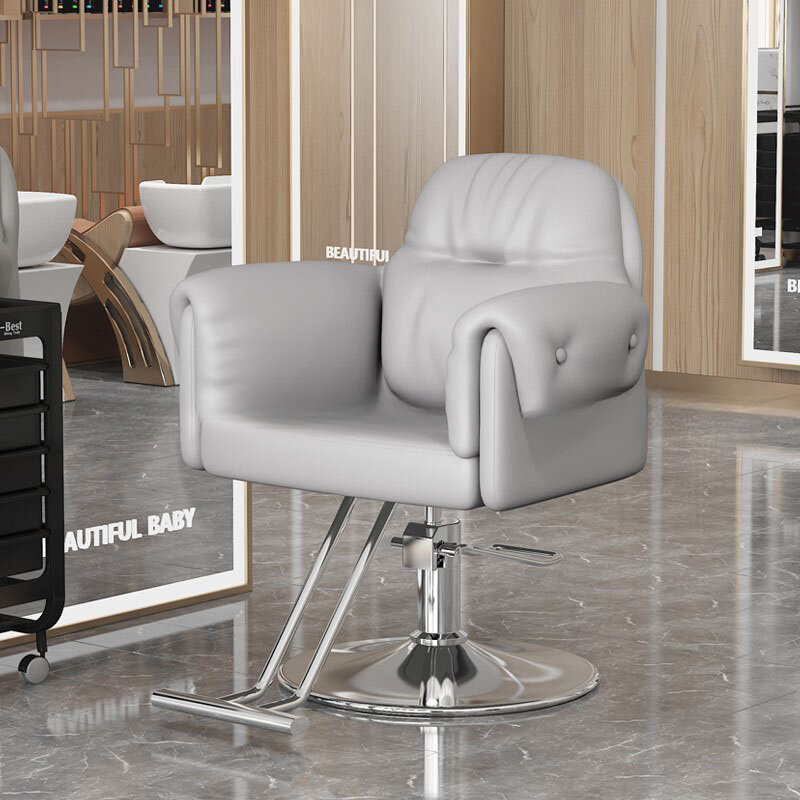 Metal Cosmetic Barbeiro Cadeiras para Cabeleireiro, Mobiliário Moderno, Manicure e Maquiagem Vanity, Cadeiras Estéticas de Barbeiro