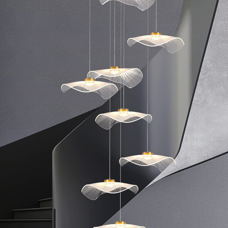 Modernos Lustres LED para Decoração de Casa, Luz Pingente, Lâmpadas, Suspensão, Iluminação Interior, Escadaria, Sala de Estar