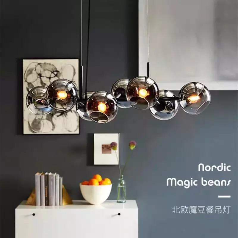 Living Room Chandeliers Nordic Led Circular Ball Lamp Lamp Modern Hanging Light Fixture Bedroom Kitchen Dining Room Home Decor