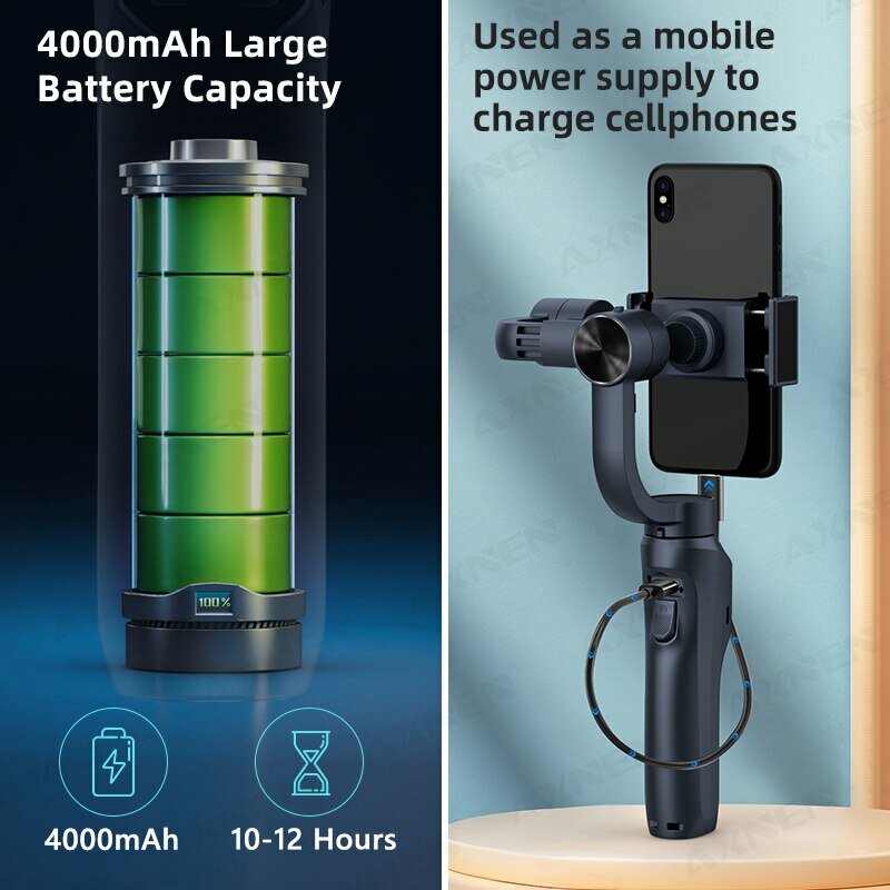 3-осевой карданный стабилизатор F10 для смартфонов, селфи-Палка для мобильного телефона на базе Android, iPhone, Vlog, стабилизатор вибрации, запись видео