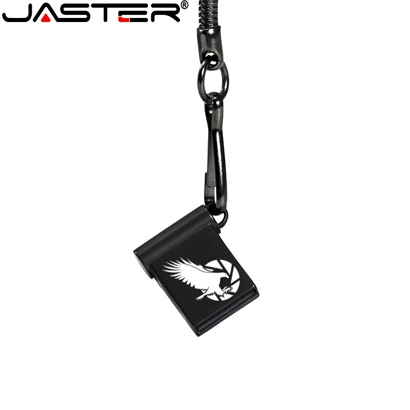JASTER-Llavero de Metal delicado con USB 2,0, memoria Flash de 64GB, 16GB, 32GB, regalo personalizado gratis