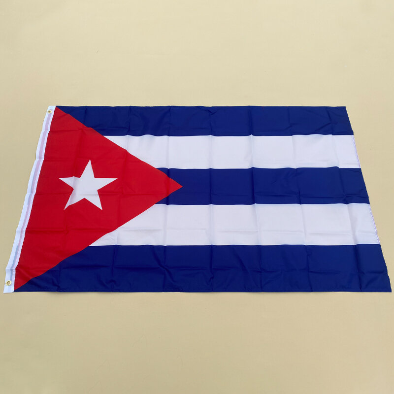 Eoodlove 쿠바 국기 걸이식 하이 퀄리티, 폴리 에스터, 실내 및 실외 배너 장식, 90x150cm, 무료 배송