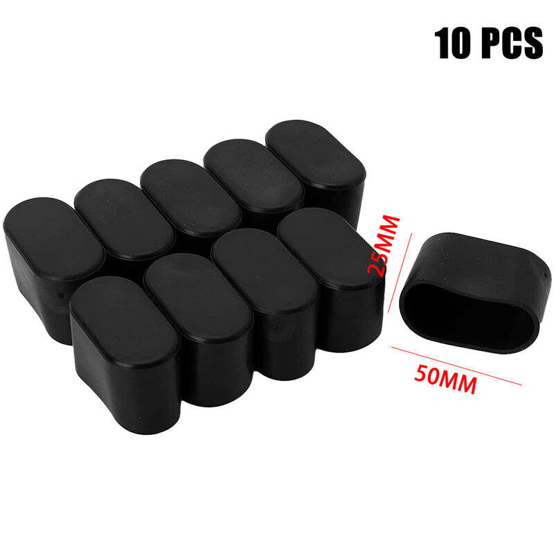 10 Pcs Rubber Chair Leg Cap Oval Covers Table Feet Table End Cap Covers Floor Protectors Furniture Leveling Feet Home Decor