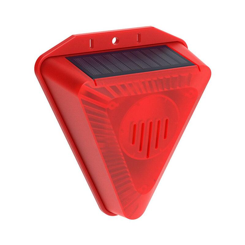 Luz de alarma Solar IP65 con Sensor de movimiento, lámpara de seguridad para exteriores, jardín, perro, ladridos, disparos, L4H2