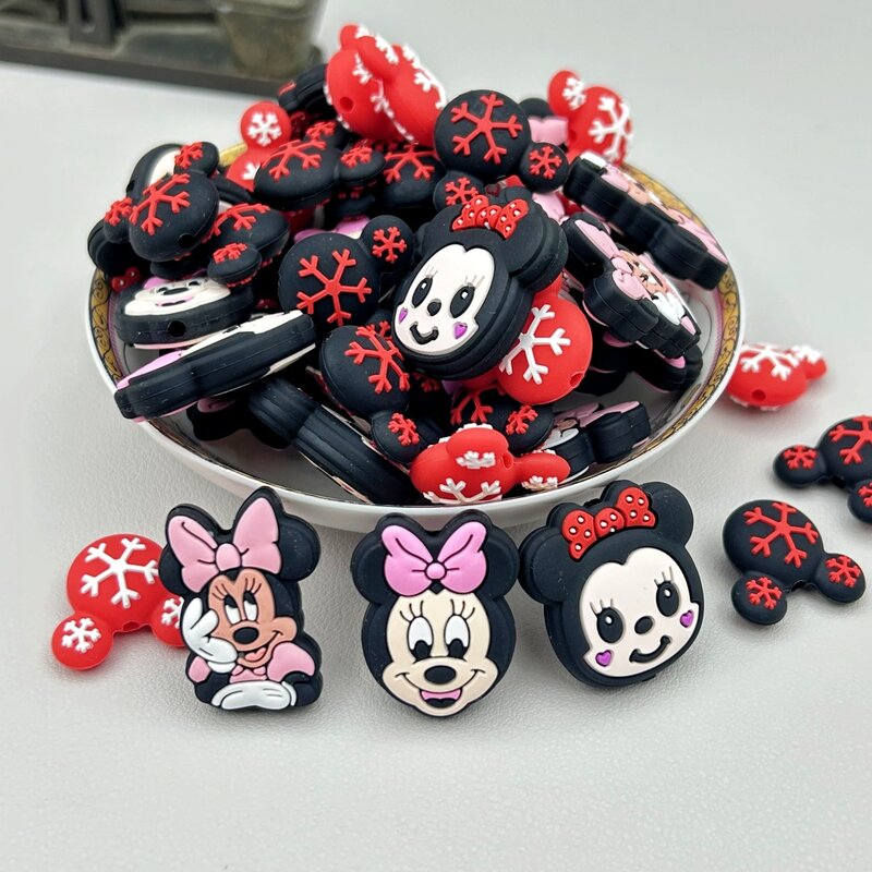 50PC Cartoon Mini Silicone Beads DIY Nipple Chain Bead Pen Bead  Jewelry Accessories Focal Bead Food Grade Silicon For Baby Toys