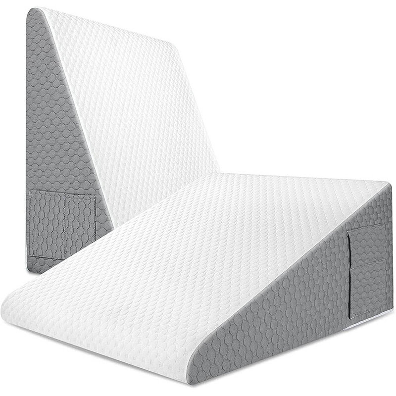 Wedge Pillow for Sleeping Acid Reflux After Surgery Triangle Elevated Pillow for Bedside Dormitory Office Air Layer Memory Foam