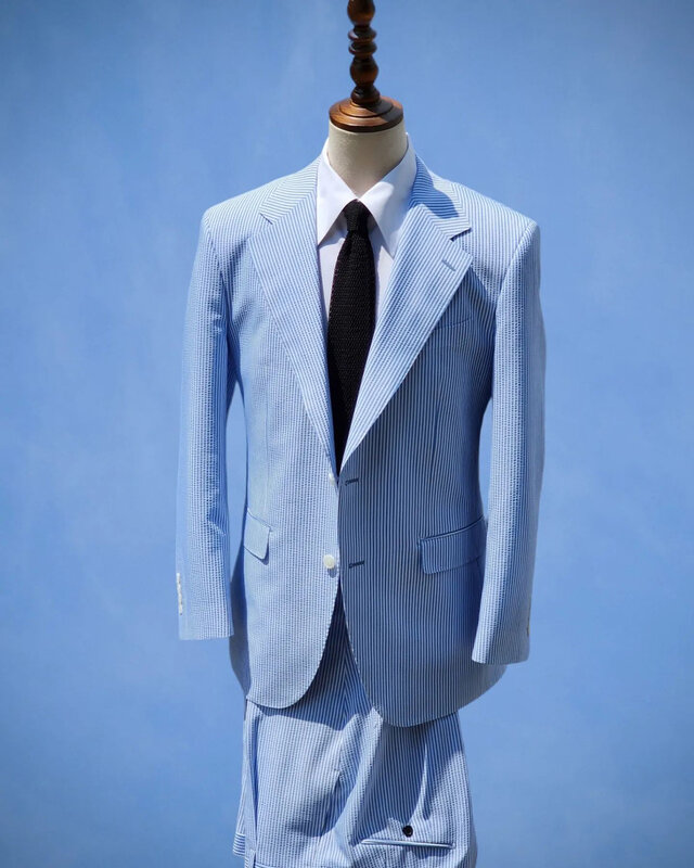 الأزرق الرجال الزفاف العريس البدلة البدلات الرسمية مجموعة السراويل سترة رسمية مكتب مخصص