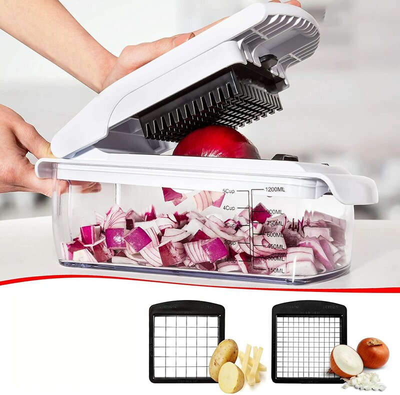 14 In1 Vegetable Chopper Multifunctional Food Chopper Household Salad Chopper Kitchen Accessories Kitchen Meat Grinder for Home