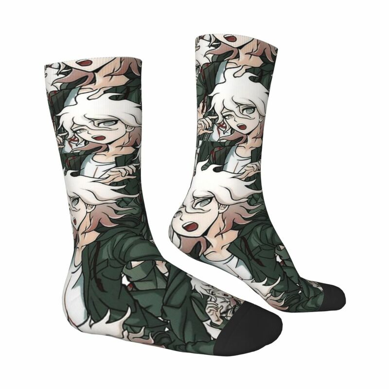 Носки Nagito Komaeda с надписью Voice Hope в стиле ретро, Danganronpa Makoto, унисекс, ветрозащитные носки с 3D принтом, счастливые носки в уличном стиле, сумасшедшие носки