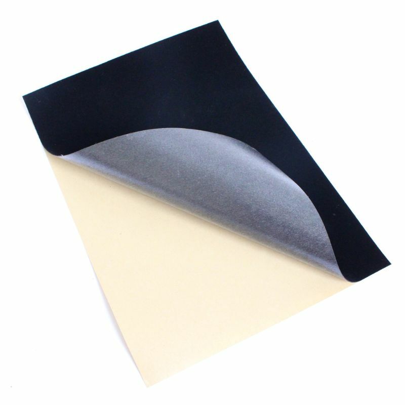 Hoja multiusos del terciopelo con hoja adhesiva tela del fieltro del negro parte posterior del pegamento pegajoso