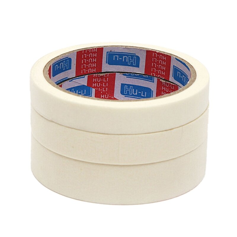 14m Length White Masking Tape General Purpose Painter's Tape No-Residue for Painting Cleaning Packing Craft Art