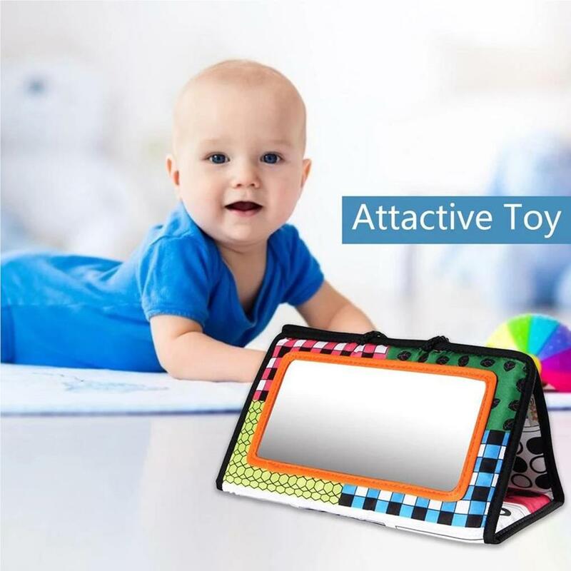 Tummy Time Mirror Toy High Contrast Activity Mirrors Plaything Funny