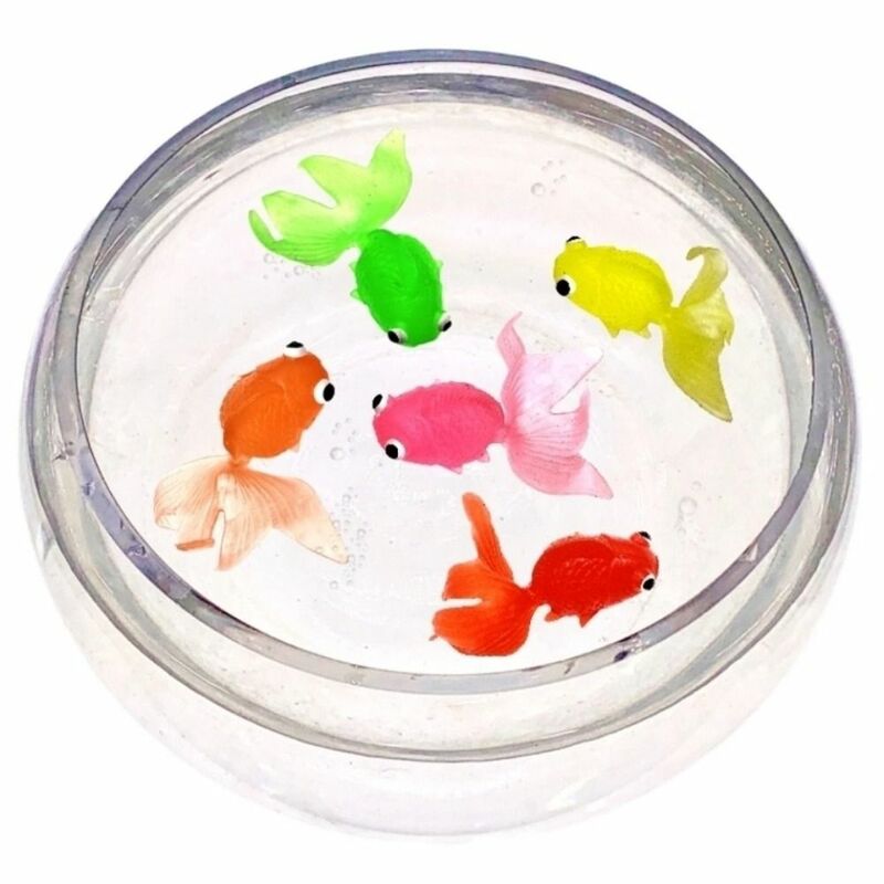 TPR bagno doccia giocattolo divertente gioco di ornamenti galleggianti in gomma morbida pesce rosso Set giocattolo educativo per bambini