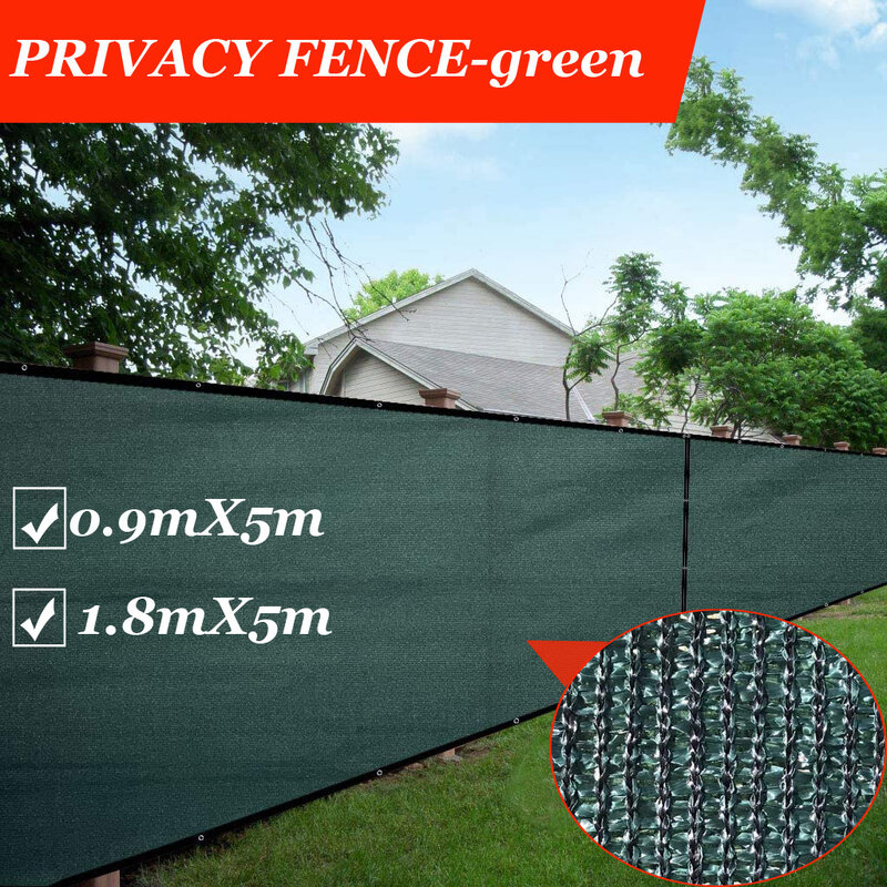 Green Privacy Screen Fence, Heavy Duty Fencing Mesh Shade Net Cover Balcony Privacy Shield for Garden Yard Backyard