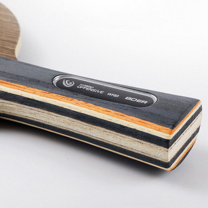 Racchetta da ping Pong 5 strati in legno di ebano Dalbergia Pong Blade Paddle racchetta professionale a mano lunga