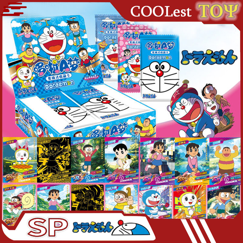 Tarjetas Doraemon de lámina completa, cartas de coleccionista, periferales de Anime, Tinker Bell, Robot, gatos, gente gorda azul, CP, novedad de 2024