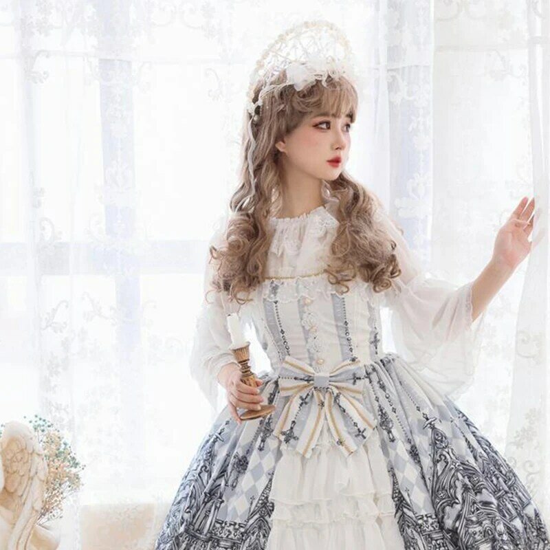 Stile gotico Vintage Lolita Jsk Dress donna giappone Harajuku costumi Cosplay ragazza in prigione festa principessa vittoriana Halloween