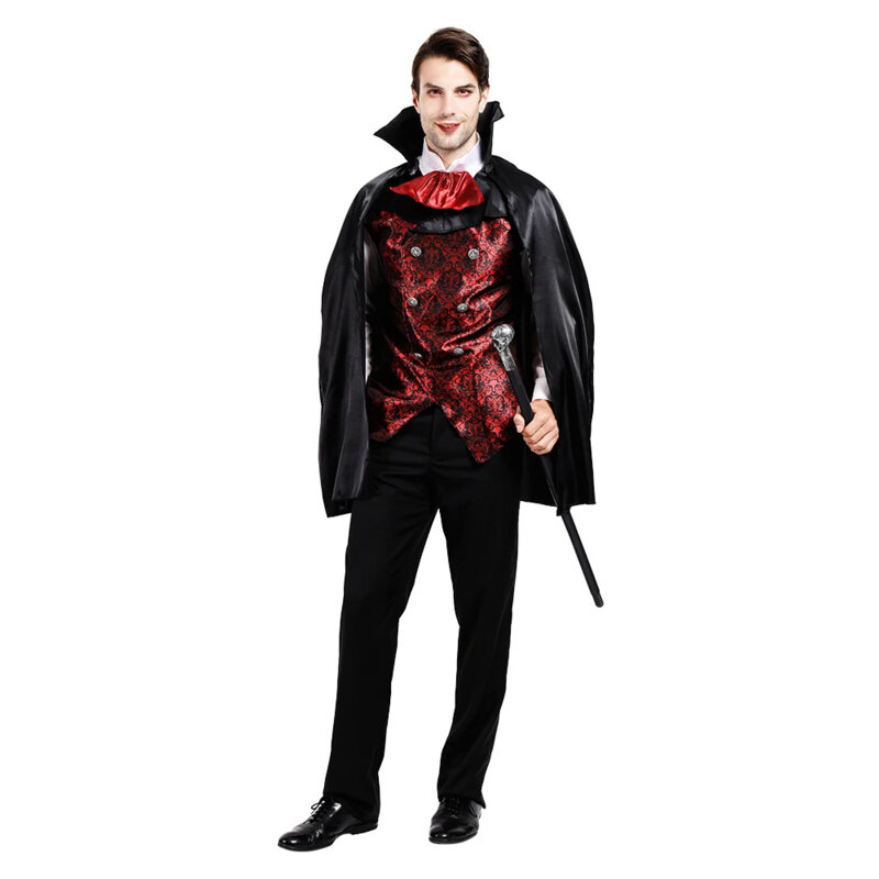 Eraspooky-Manto de Vampiro Gótico Medieval Masculino, Fantasia de Halloween Adulto, Assustador, Drácula Cosplay, Capa, Purim, Festa de Carnaval, Vestir