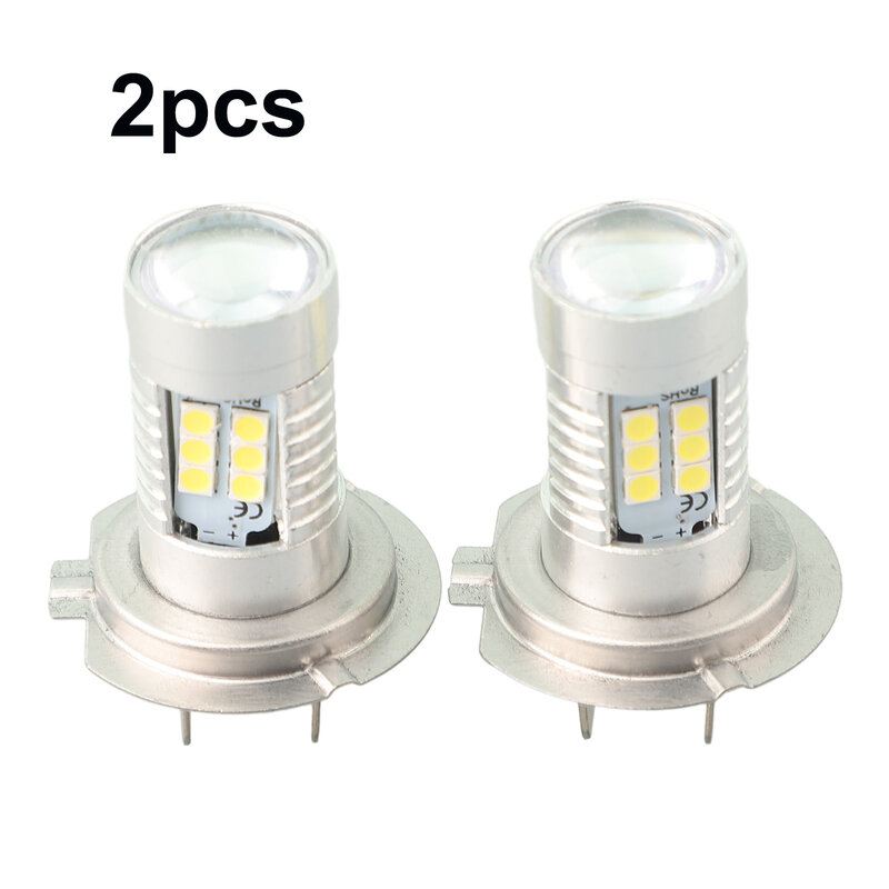 Headlight Bulb Kit H7 LED Bulbs Kit Waterproof White 8.5*4.0 Cm H7 12V Voltage 2 Pieces Durable Heat-resistant