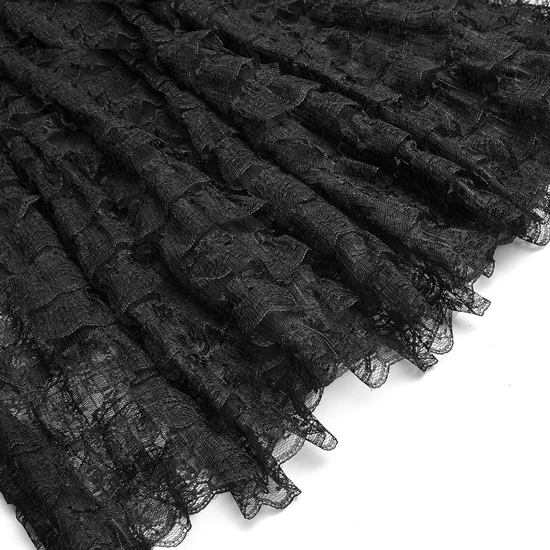 Vestido de baile de manga larga con cordones para mujer, elegante vestido negro de malla con cuello levantado, moda de diseñador, Primavera, 2023