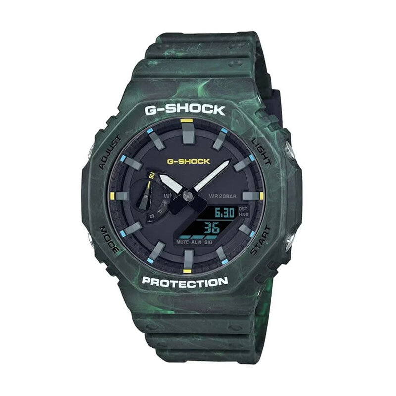 G-Shock 남성용 쿼츠 손목시계, 패션 캐주얼 다기능 야외 스포츠, 충격 방지 LED 다이얼, 듀얼 디스플레이 시계
