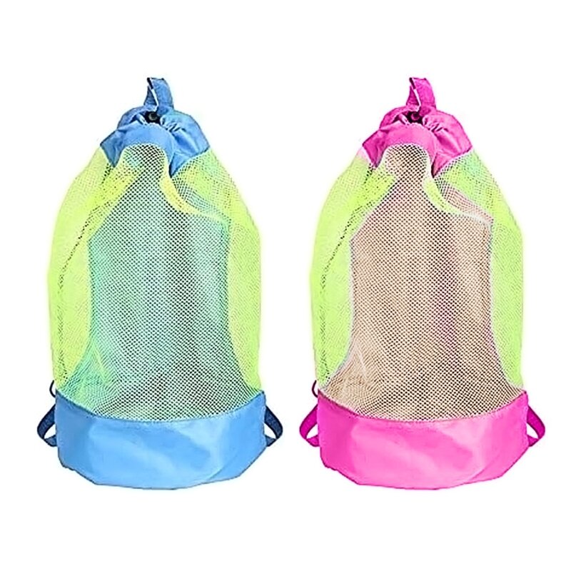 ビーチおもちゃオーガナイザーバッグ砂プールメガネ水着収納防水バックパックバッグメッシュバッグ少年少女子供ビーチバッグ