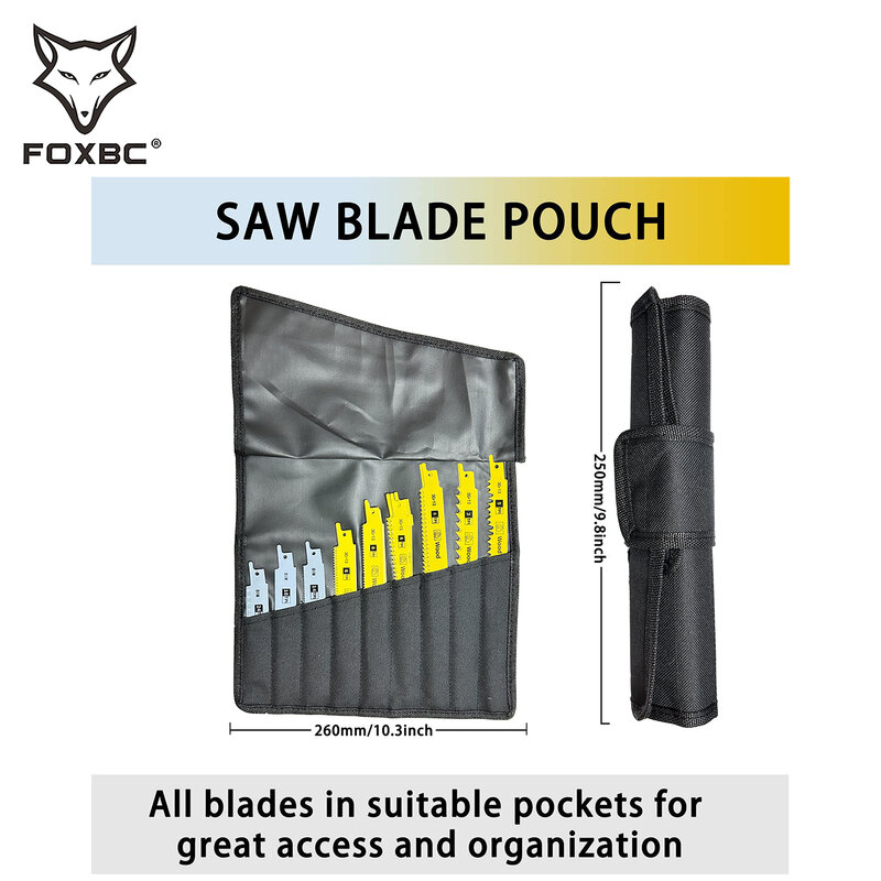 FOXBC 36PCS Reciprocating Saw Blades for Wood Metal Plastic Sawsall fit Craftsman DeWalt Bosch Makita Milwaukee Porter-Cable