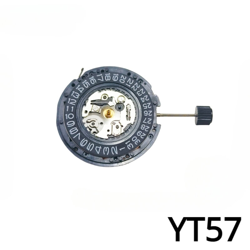 일본 오리지널 인공 운동 에너지 무브먼트 Yt57 무브먼트 YT 3 핀 싱글 캘린더 시계 액세서리, 신제품