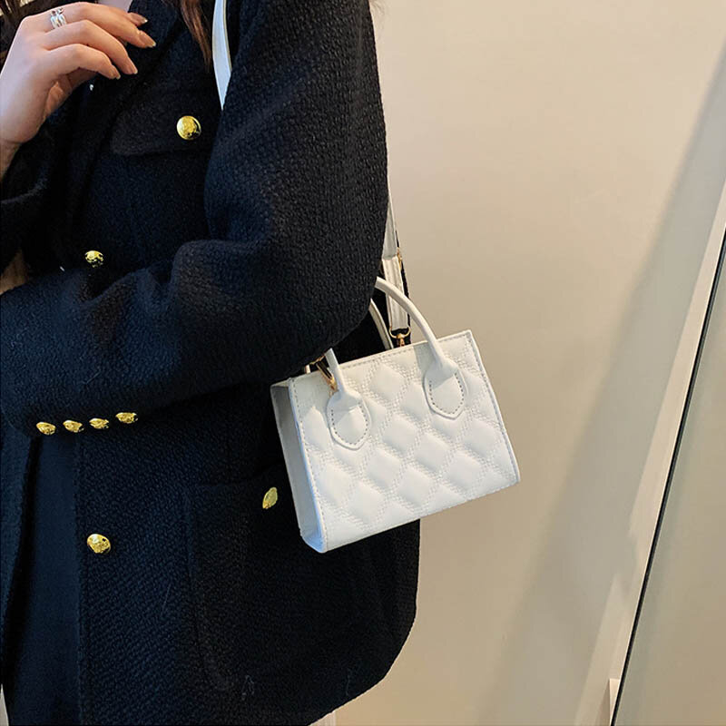 Designer Taschen für Frauen Geldbörse Handtasche 2022 Mode Crossbody-tasche Plaid Hand Tote PU Leder Weibliche Schulter Messenger Taschen