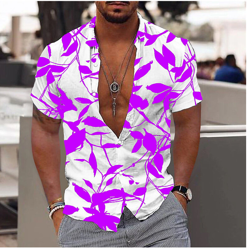 Chemises décontractées de style hawaïen pour hommes et femmes, chemises d'été à manches courtes, chemises de vacances de voyage à la mode
