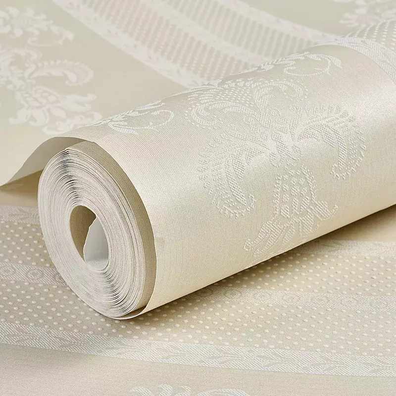 53cm×3/5/10m Self Adhesive Non-woven Wallpaper Roll with Embossed Pattern Mould-proof Stickers for Living Room Bedroom Decor